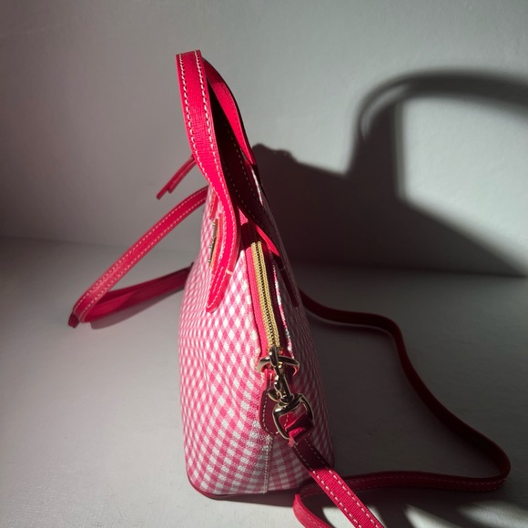 Dooney & Bourke Pink Gingham Mini Satchel Crossbody Bag - Picture 13 of 16